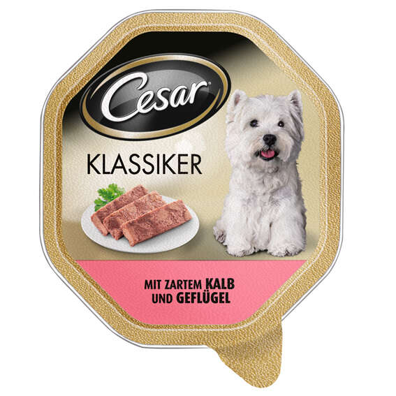 Cesar Hunde-Nassfutter Klassiker mit zartem Kalb und Geflügel 150 g
